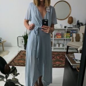 Show Me Your Mumu Bridesmaid Dress in Steel Blue